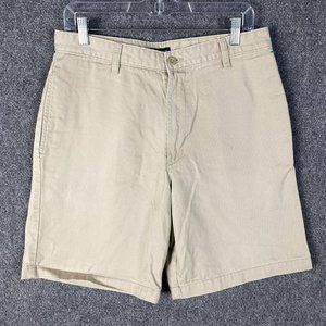 Austin Chino Shorts Men's Size 33 100% Cotton Beige Adults